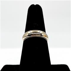 12k Yellow Gold Polished Milgrain Edge 6mm Wedding Band SZ 6.5